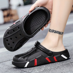 Men's Lightweight Comfy Clogs Hollow Out Non Slip Garden Shoes