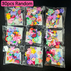 30pcs Cartoon 3D Soft Rubber Stickers for DIY Decorations