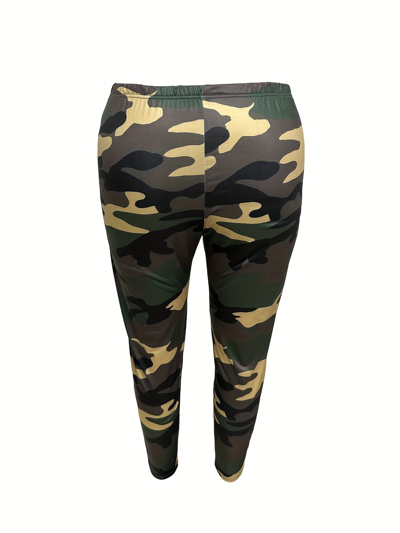 Camo Print One Shoulder Top & Pants Set