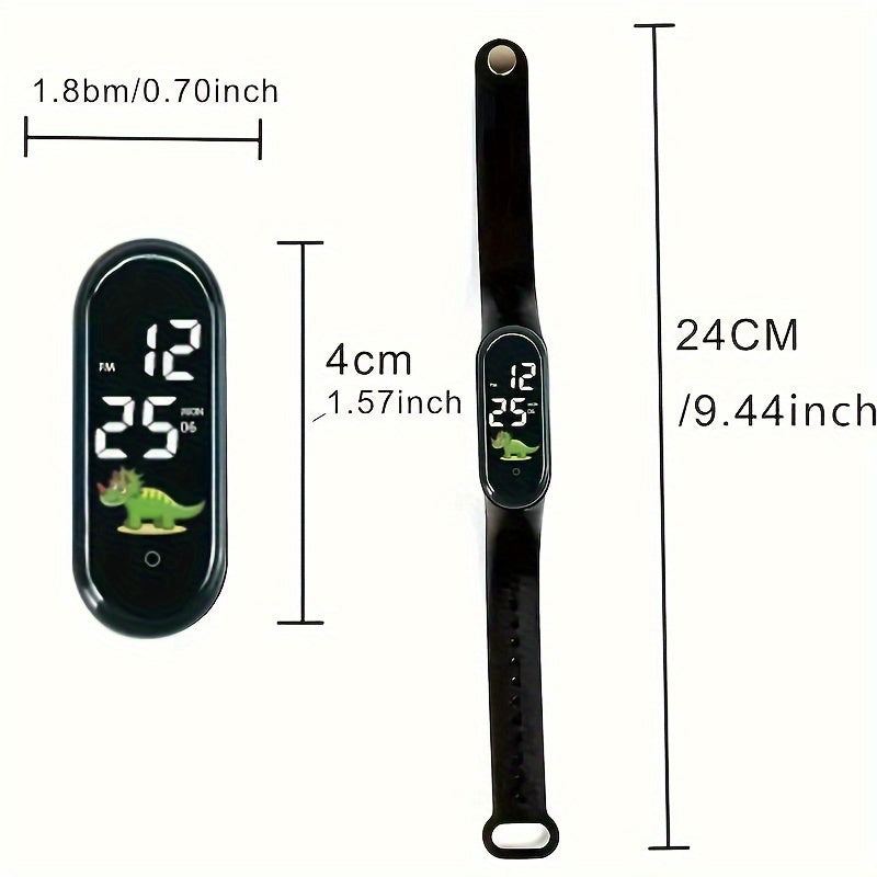 Colorful Dinosaur Sports Watch Waterproof LED Digital Christmas Gift