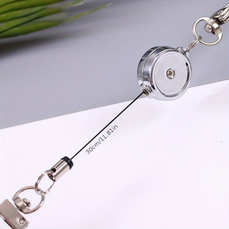 Metal Retractable Keychain Buckle for Outdoor Camping