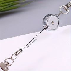 Metal Retractable Keychain Buckle for Outdoor Camping