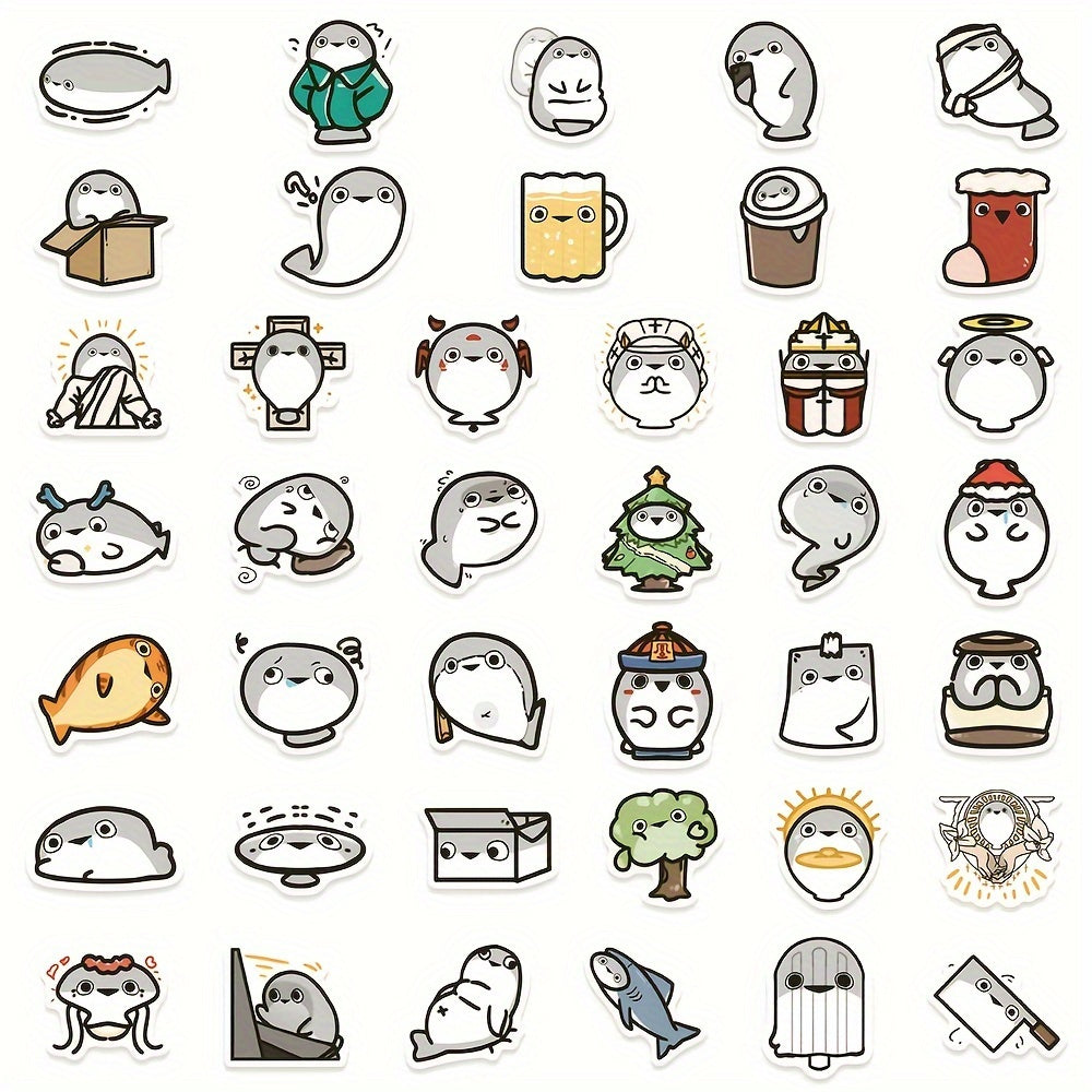 80pcs Funny Turtle Expression Graffiti Sticker for Laptop Helmet Water Cup