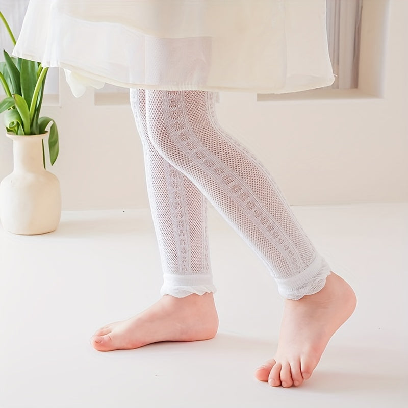Kids Plain Mesh Pantyhose Breathable Socks