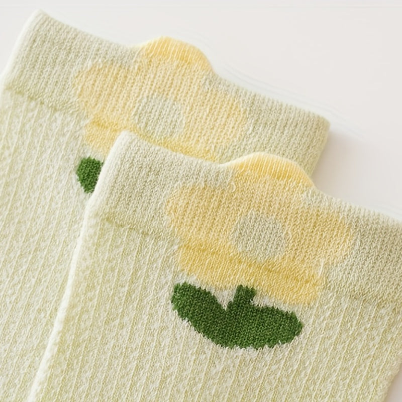 Baby Girls Mesh Crew Socks Boneless Mosquito-proof Stockings