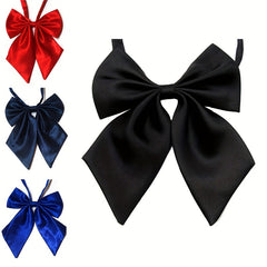 Solid Silk Bow Tie Formal Shirt Dress Bow For Women Accessories
