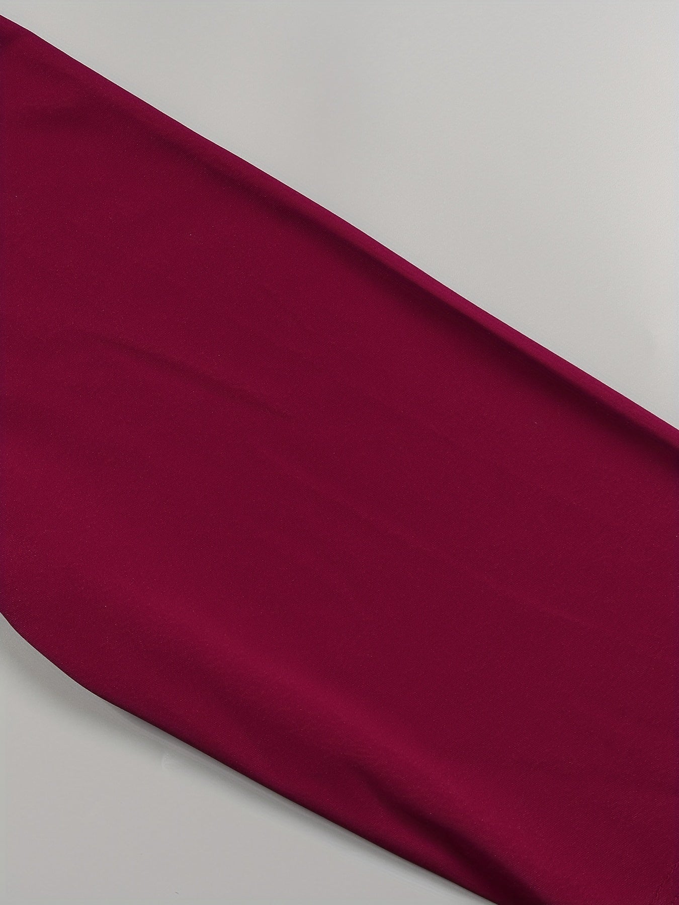 Solid V-Neck Half Zipper Dress With Pockets