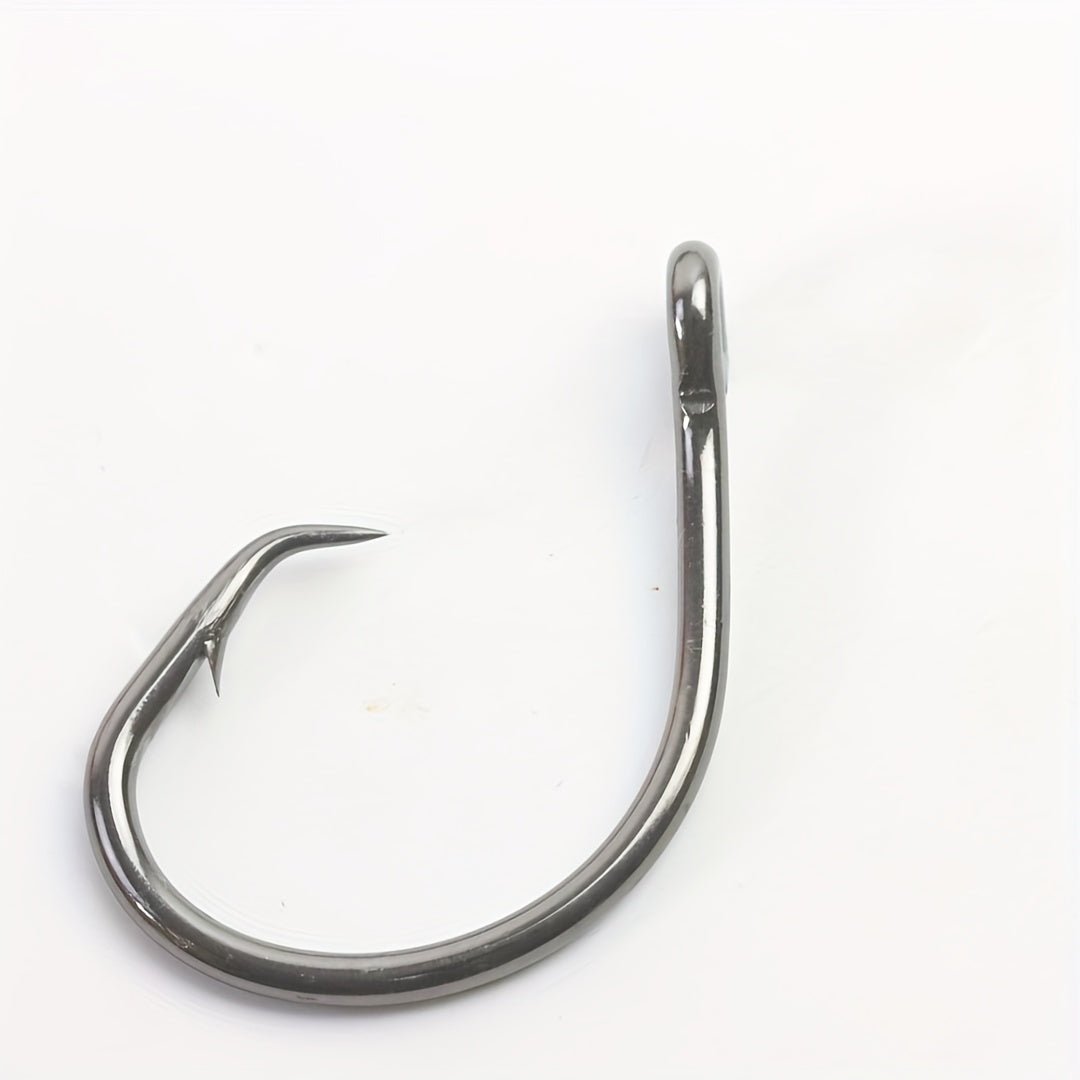 15pcs Nickel Octopus Fishing Hooks High Carbon Steel Barbed with Eye