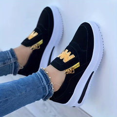 Women's Comfortable Slip On Walking Shoes Thick Sole Casual Sneakers