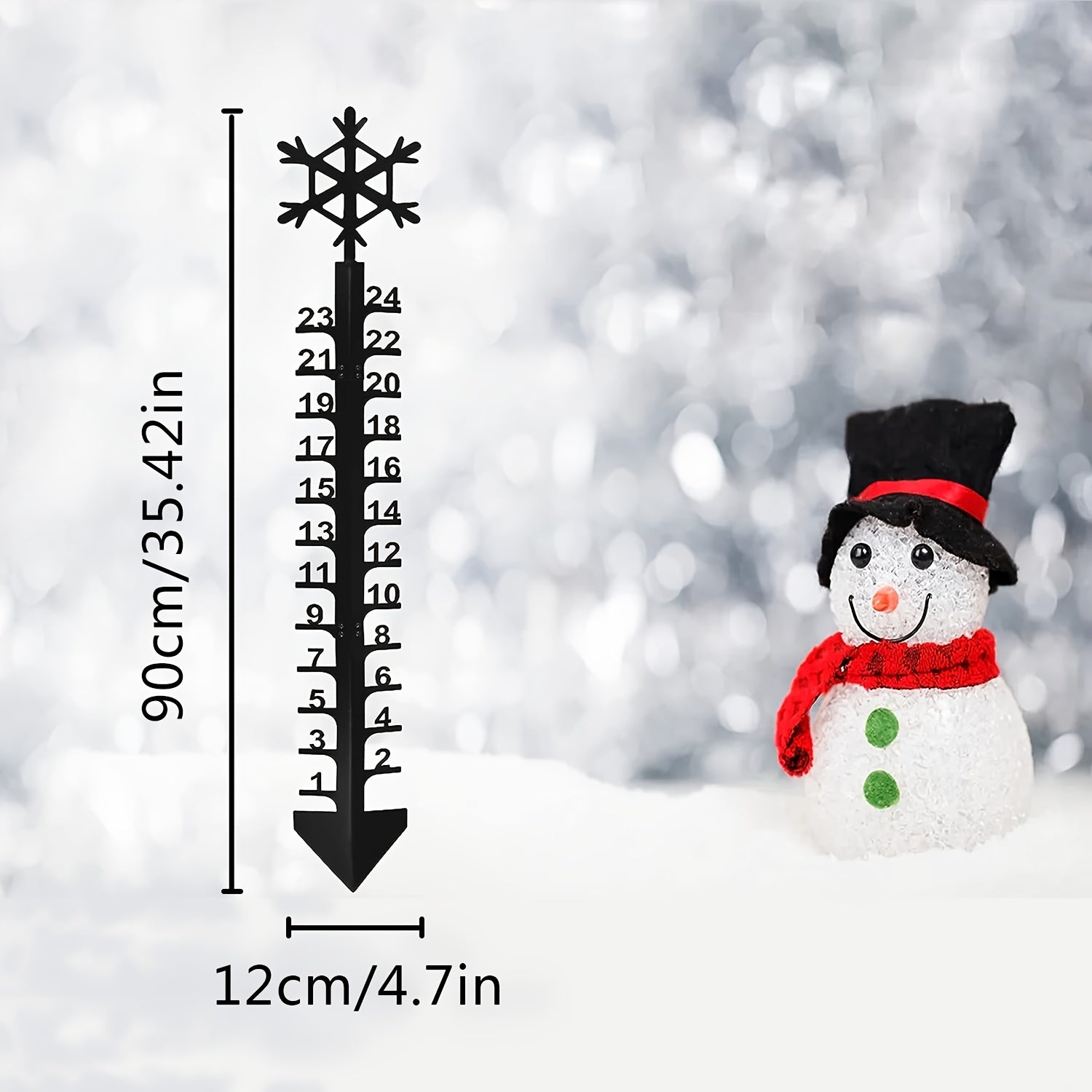 Snow Gauge Metal Snow Probe Snow Depth Measuring Rod Garden Christmas Gift
