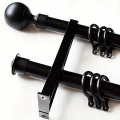 Heavy Duty Double Curtain Rod Hanger Wall Mount Hooks Metal Holder