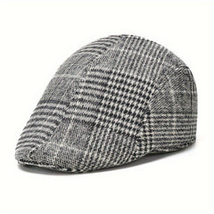 Men's Beret Painter Hat Plaid Casual Hats