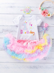 3pcs Baby My 1st Birthday Onesie & Tutu Set