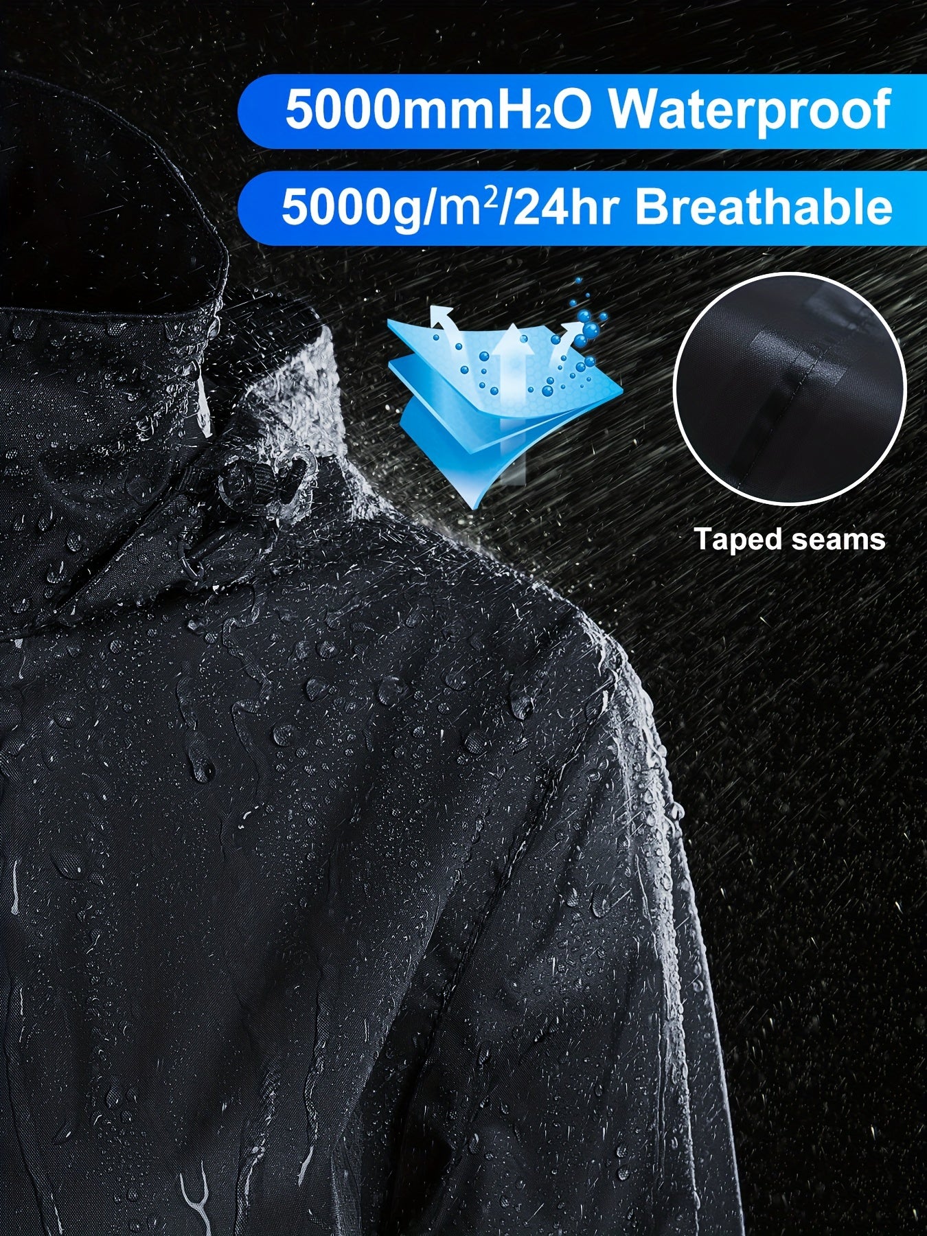 Waterproof Rain Jacket Lightweight Outdoor Hooded Jacket Women's Activewear