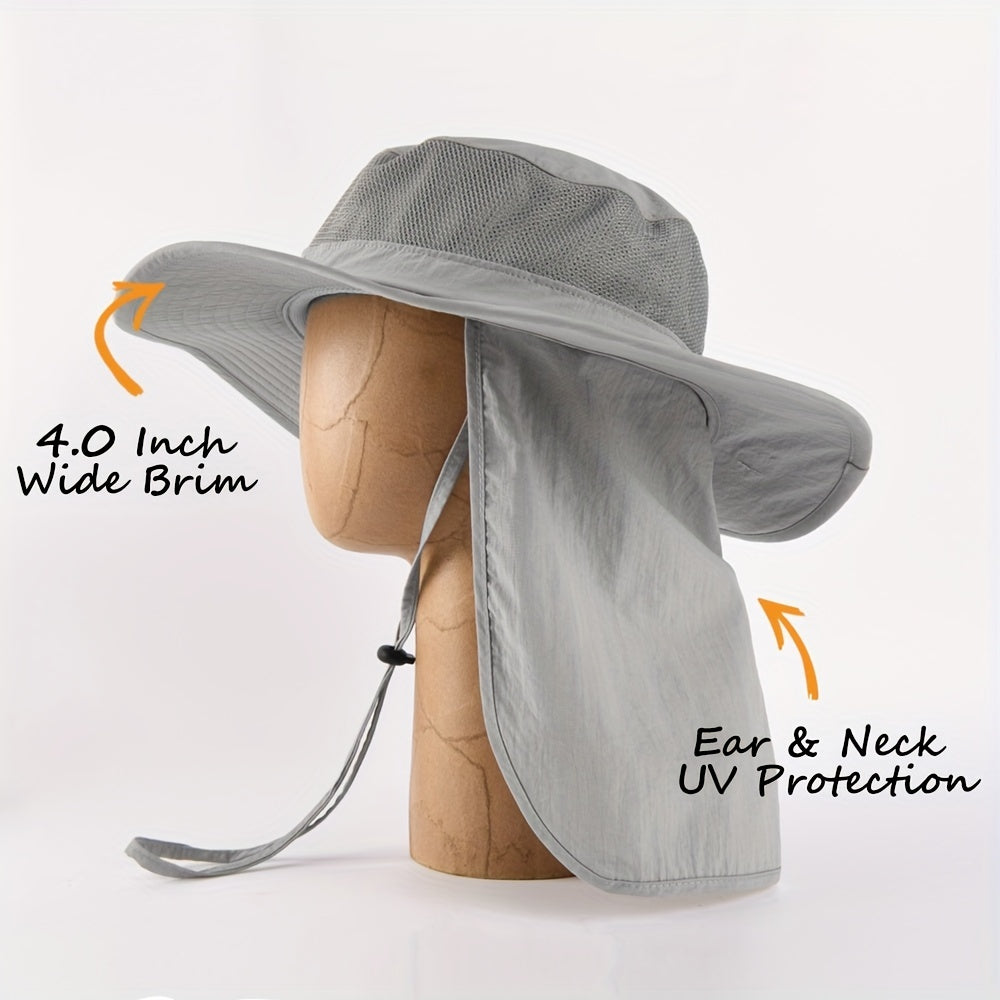 Wide Brim Sun Hat UPF 50 Hiking Fishing Gardening