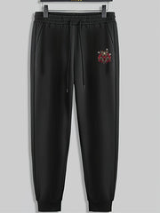 Abstract Pattern Print Men's Pants Drawstring Sweatpants Loose Casual Trousers