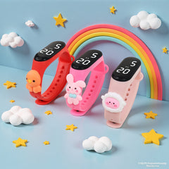 3pcs Animal Series Electronic Wristbands & Charm Watches Digital Display