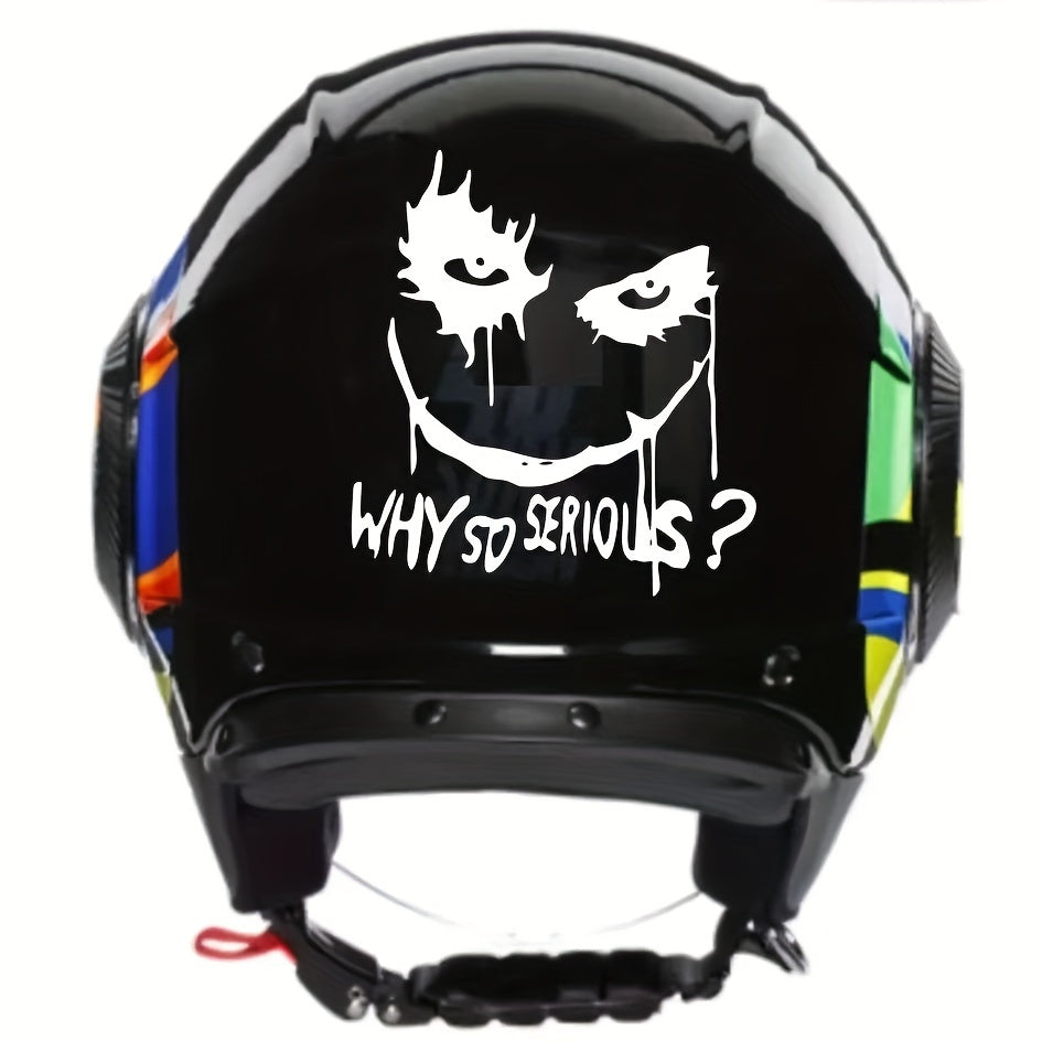 Motorcycle Clown Happy Face Vinyl Stickers Car Helmet Decals