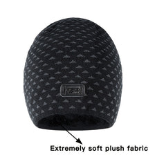 Men's Winter Warm Knit Hat Fluff Thickened Knitted Hat