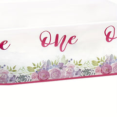 Pink One Themed Party Tablecloth Birthday Party Supplies