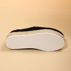 Women's Platform Espadrille Loafers Slip On Shoes Casual Walking Shoes