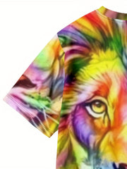 Colorful Lion Graphic T shirt for Boys