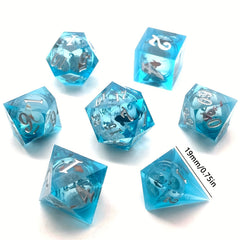 Creative Epoxy Resin Sharp Dice Liquid Core Mini Game Punishment Fun Dice