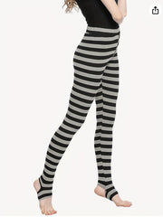 Striped Print High Waist Yoga Leggings