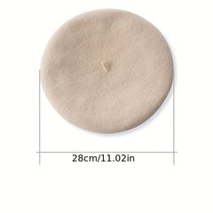 Men's Winter Wool Beret Hat High Warm