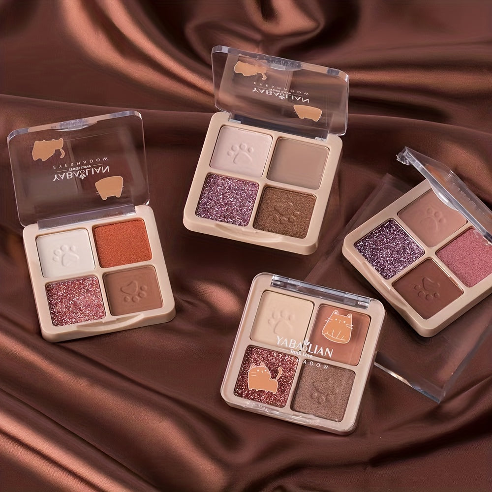 Cat Paw Eyeshadow Palette Pearly Matte Blendable Cosmetics