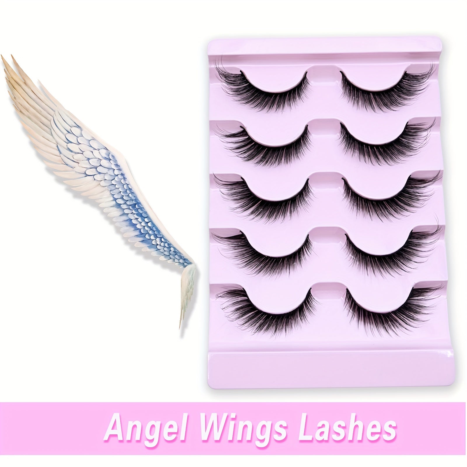 3D Fluffy Fox Eye Lashes Natural Thick Faux Mink False Eyelashes 16mm Winged End