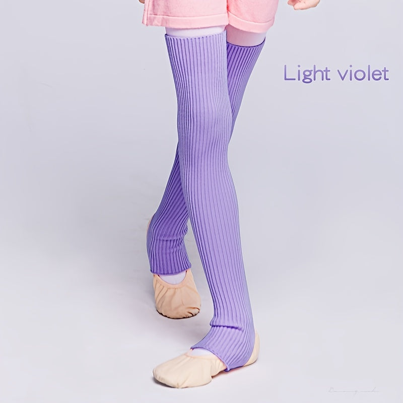 Girls Ballet Knit Leggings Long Socks for Kids Teens