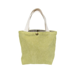 63HC Corduroy Lunch Bag Reusable Picnic Bucket Bags Casual Tote Female