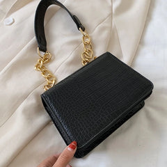 63HC Small Square Crossbody Bag for Women PU Leather Flap Messenger Bag