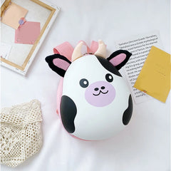 3D Animal Kids Backpack Adjustable Shoulder Strap Double Zipper Bag