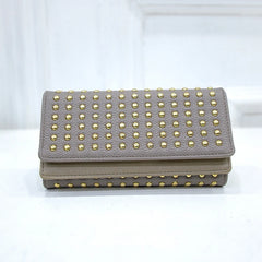 HC Female Wallet Rivets Teen Girl Women Wallets Phone Pocket Purse