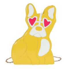 Women Girl Puppy Dog PU Leather Handbag Shoulder Messenger Crossbody Bag