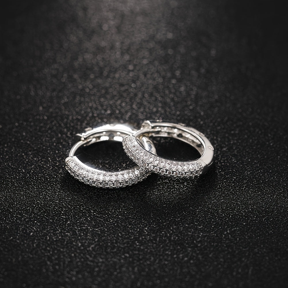 Men's Casual Hip Hop Silver Earrings