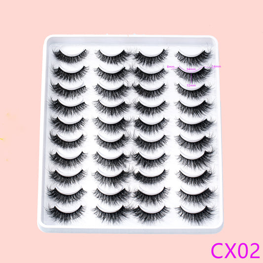 20 Pairs Soft Thick Cat Eye False Eyelashes Three-dimensional Simulation