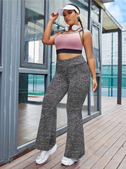 High Rise Flared Leg Sports Pants