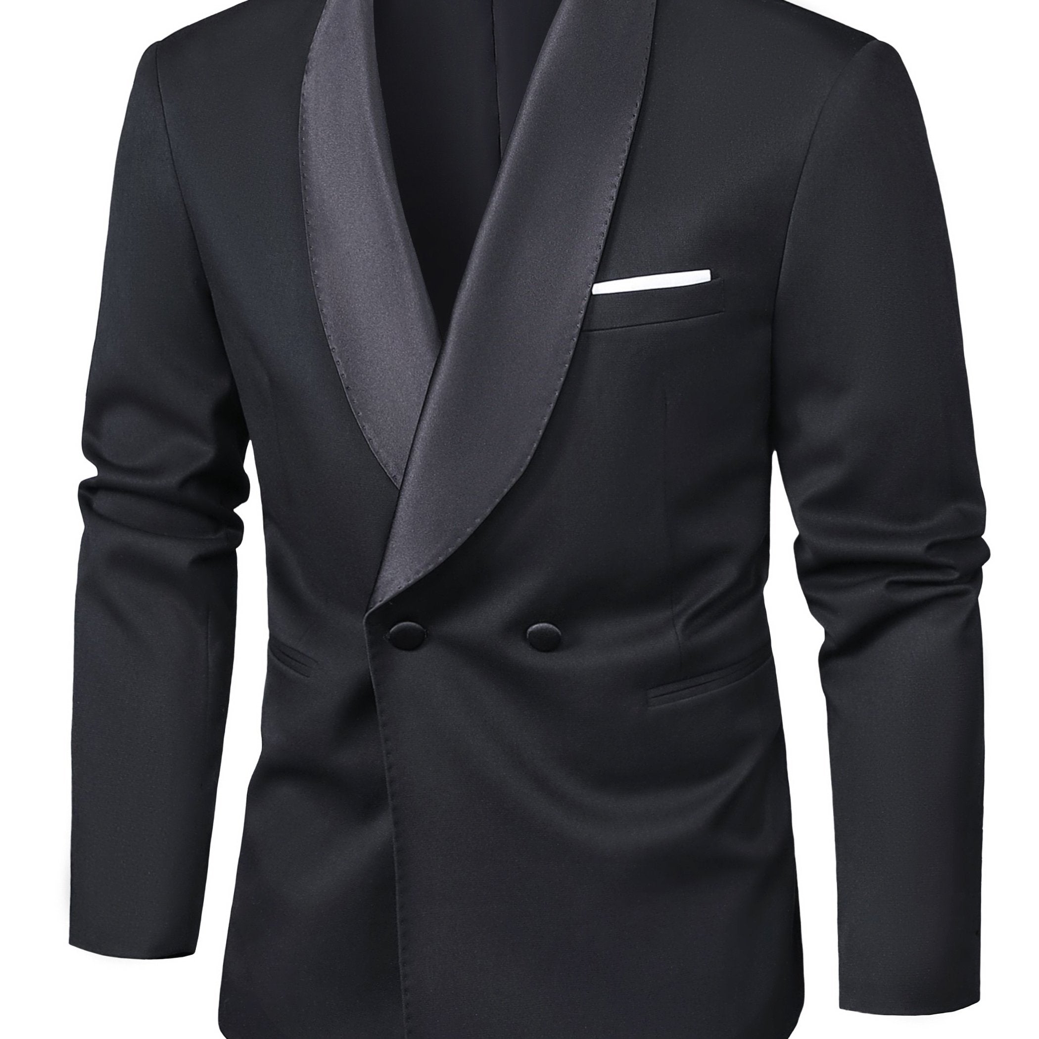 Men's Shining Lapel Tuxedo Jacket for Wedding Banquet