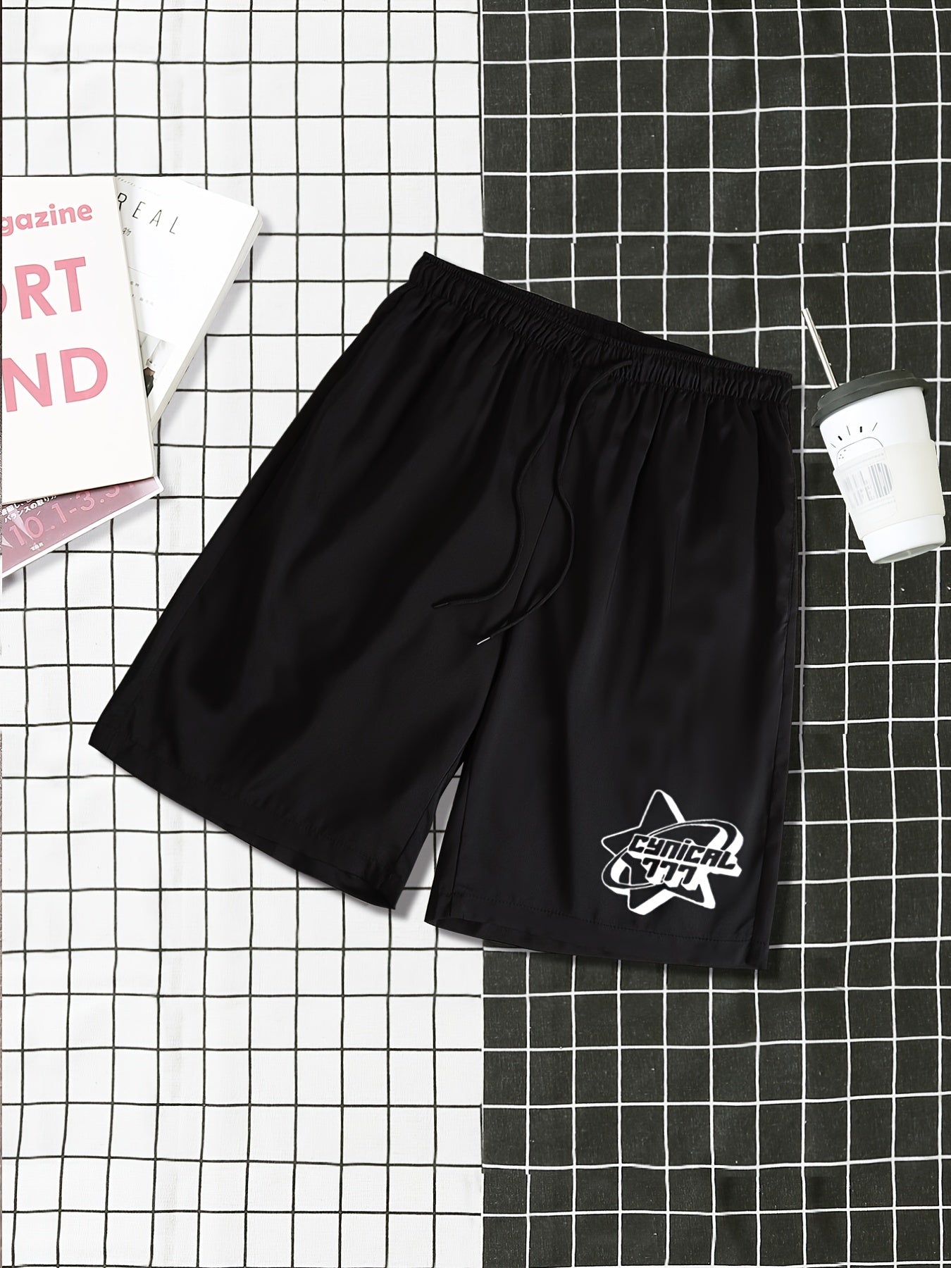 Men's Casual Elastic Waist Drawstring Shorts