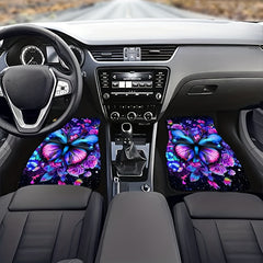 4pcs Abstract Butterfly Car Floor Mat Water absorbent Non slip Stain resistant