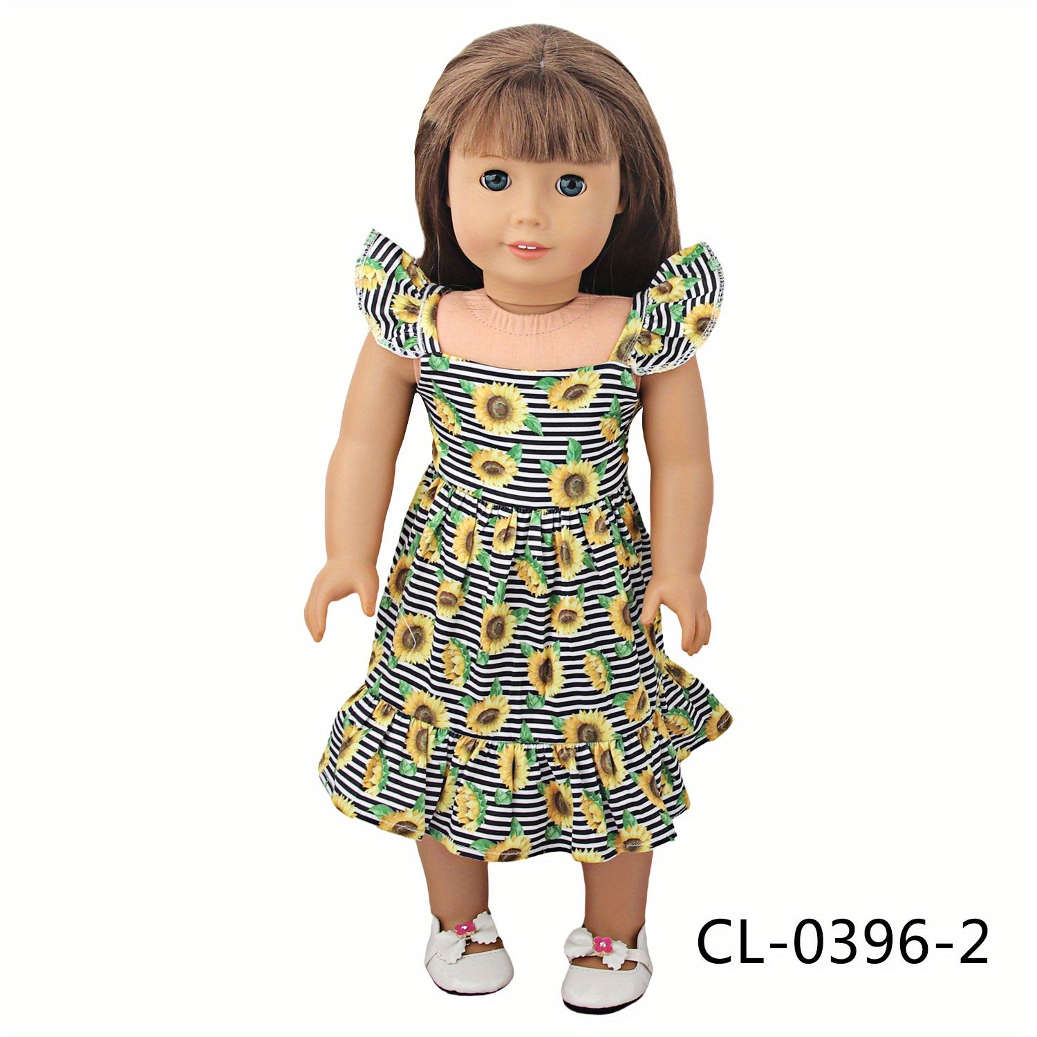 Doll Clothes 45 72 Cm Flying Sleeve Print Dress