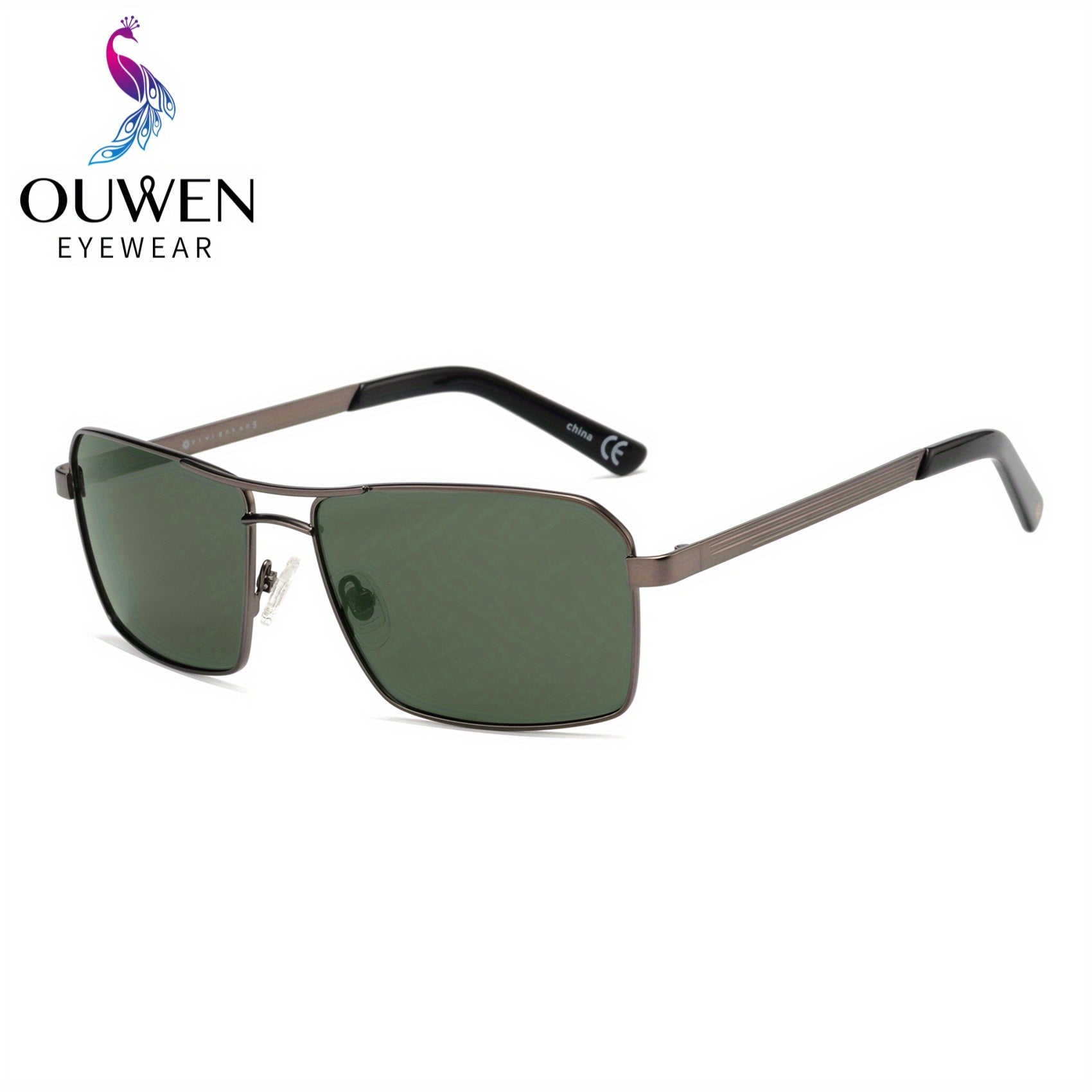 Retro Polarized Aviator Sunglasses Vintage Square 70s Shades UV Protection
