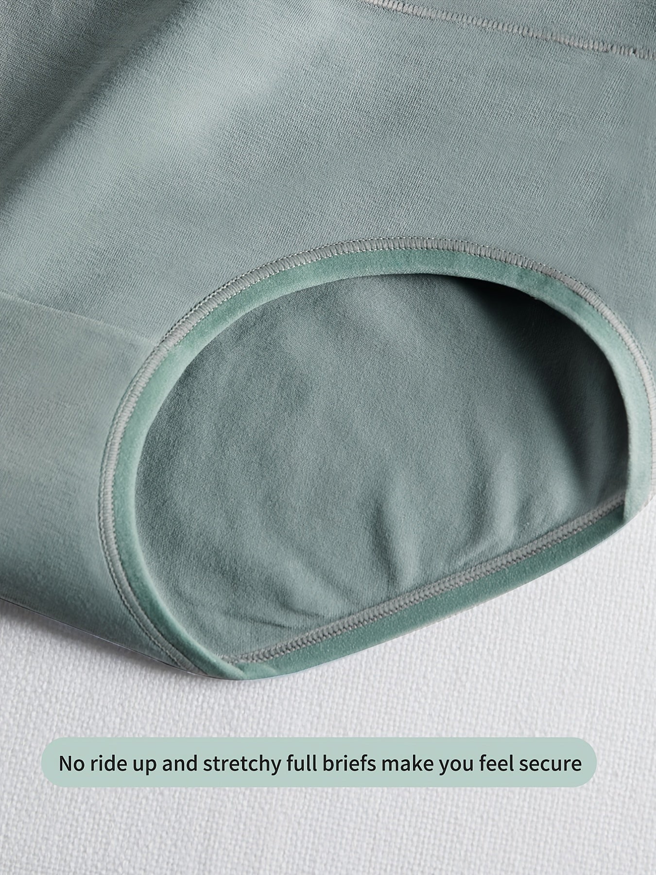 4pcs High Waisted Cotton Panties Stretch Ladies Briefs