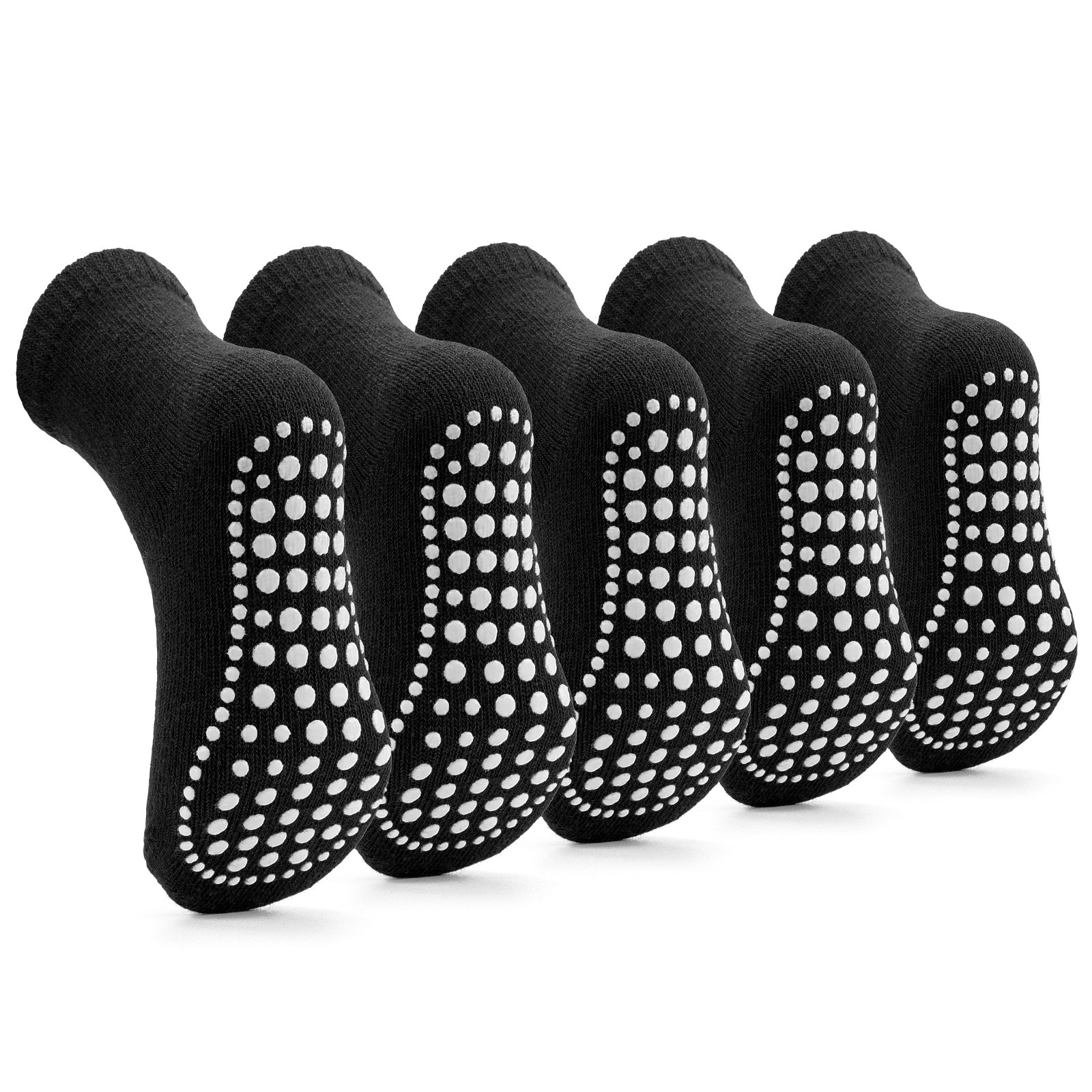 Kids Cotton Crew Socks, Breathable & Non-slip, 5 Pairs
