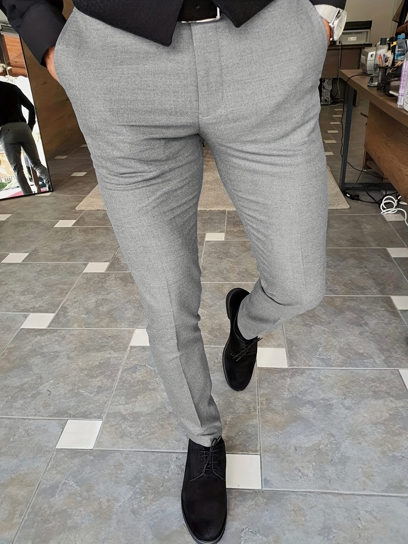 Men's Formal Stretch Dress Pants for Business - Spring/Summer