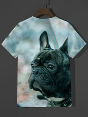 Dog 3D Pattern Print Men's Short Sleeve T-shirt Graphic Tee Men's Summer Clothes
