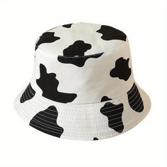 Printed Bucket Hat Cartoon Pattern Reversible Sunscreen Fisherm